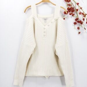 10 Crosby Derek Lam Knit Cold Shoulder Sweater